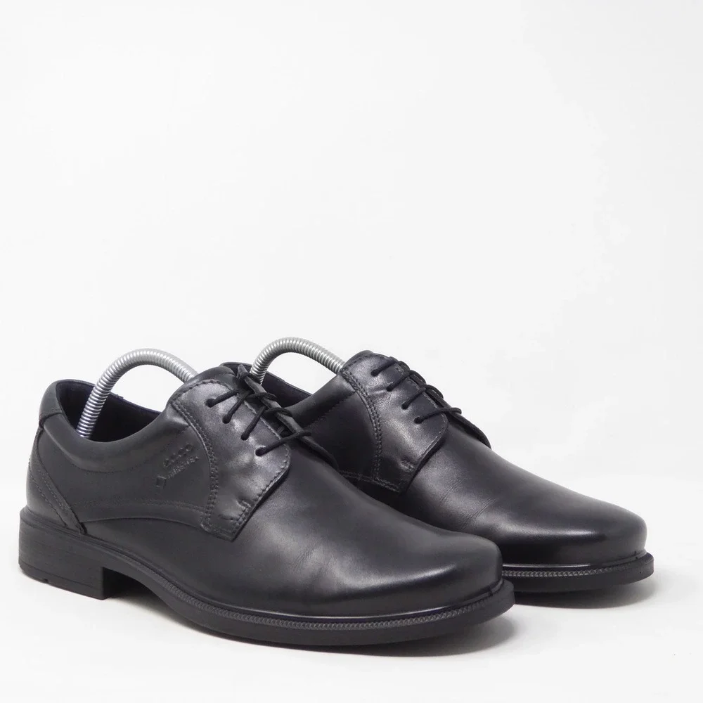 Ecco Mens Oxfords Dress Shoes Black Gore-Tex Leather Lace Up 42 / 8-8.5
